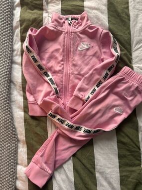 Nike Pink Girls' Track Jacket & Joggers Set